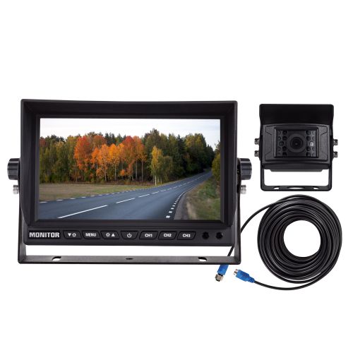 Camera set zwart  : CCD kleuren camera AHD + 7 inch AHD monitor