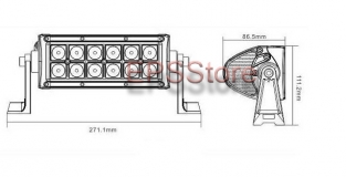 LED Bar Dual row  7,5 inch