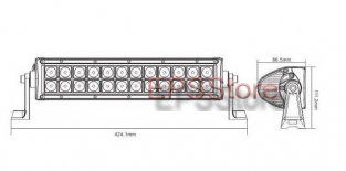 LED Bar Dual row  13,5 inch