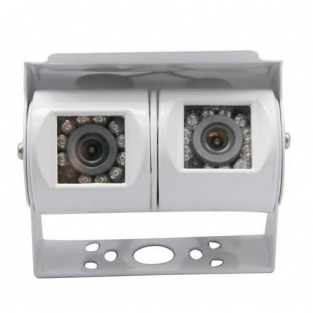Dual view camera CCD met IR voor truck / camper  -wit-